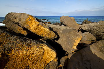 Image showing in sp   lanzarote  rock  and summer 