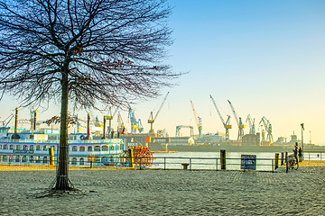 Image showing View of Hamburg port