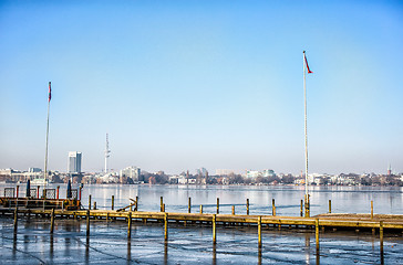 Image showing Alster lake, Hamburg