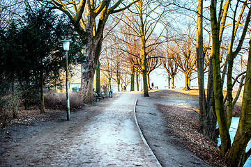 Image showing Alster lake park, Hamburg