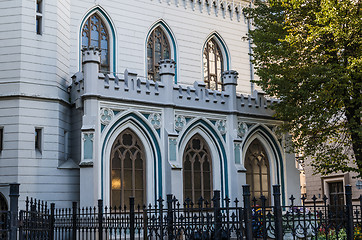 Image showing The facade of the old building in Riga