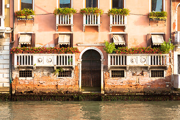 Image showing 300 years old venetian palace facade from Canal Grande