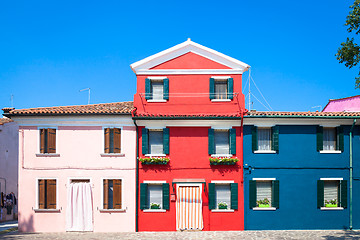 Image showing Colored houses in Venice - Italy