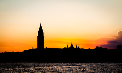 Image showing Sunset in Venice, Italy