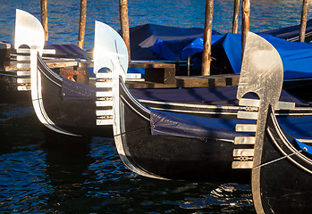 Image showing Venice, Gondolas detail