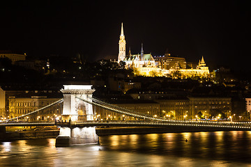 Image showing Budapest, cityscape by night