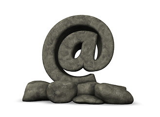 Image showing stone email symbol