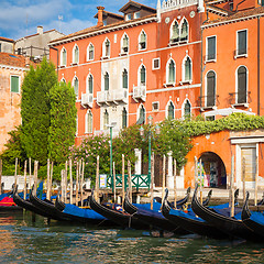 Image showing 300 years old venetian palace facade from Canal Grande