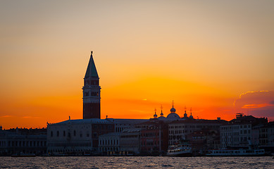 Image showing Sunset in Venice, Italy