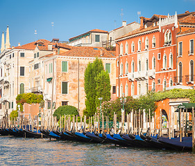 Image showing 300 years old venetian palace facade from Canal Grande