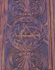 Image showing Freemasonry door entrance detail