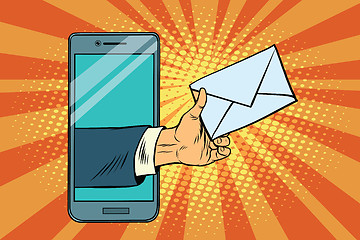 Image showing You email or a message in smartphone