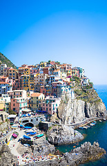 Image showing Manarola in Cinque Terre, Italy - July 2016 - The most eye-catch