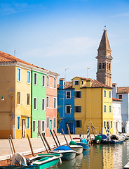 Image showing Colored houses in Venice - Italy