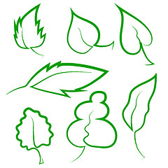 Image showing Set of Leaf Icons