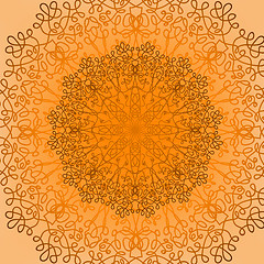 Image showing ound Ornamental Geometric Doily Pattern