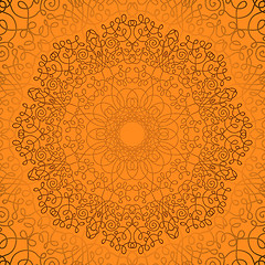 Image showing Round Ornamental Geometric Doily Pattern