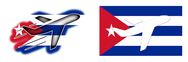Image showing Nation flag - Airplane isolated - Cuba