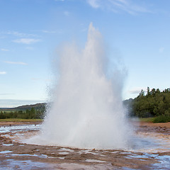 Image showing Strokkur eruption in the Geysir area, Iceland