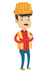 Image showing Adult confident miner vector illustration.