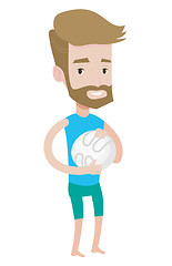 Image showing Beach volleyball player vector illustration.