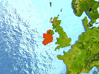 Image showing Ireland in red