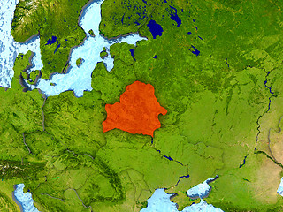 Image showing Belarus in red