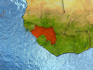 Image showing Guinea in red