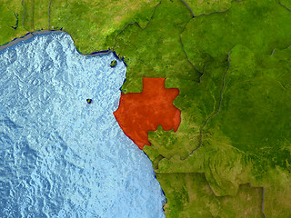 Image showing Gabon in red