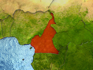 Image showing Cameroon in red