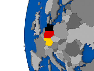 Image showing Germany on globe