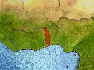 Image showing Togo in red