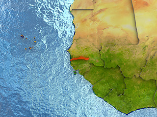 Image showing Gambia in red