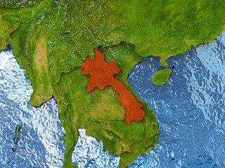 Image showing Laos in red