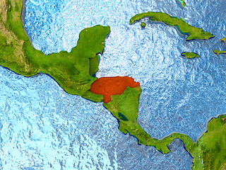 Image showing Honduras in red