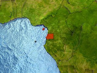 Image showing Equatorial Guinea in red