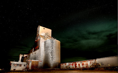 Image showing Night Photo Grain Elevator