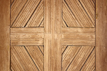 Image showing detail on old romanian wooden door