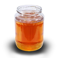 Image showing honey jar over white with shadow