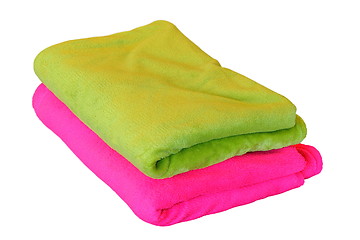 Image showing two blankets over white