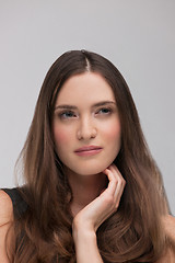 Image showing portrait  of beautiful young brunette woman