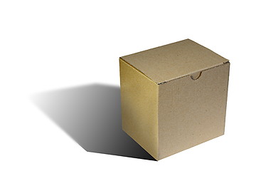 Image showing simple carton box over white