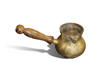 Image showing brass vintage teapot