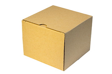 Image showing isolated carton old closed box