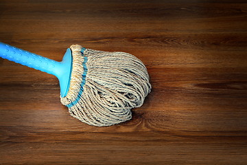 Image showing closeup of mop on the floor