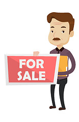 Image showing Real estate agent offering house.