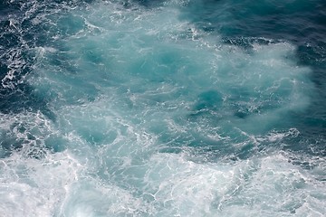 Image showing Waves hitting shore