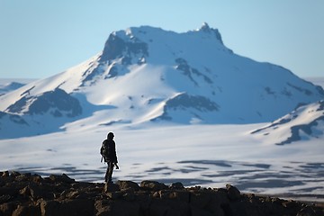 Image showing Standing on a cliff