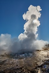 Image showing Erupting geyser