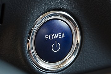 Image showing Power button of a car